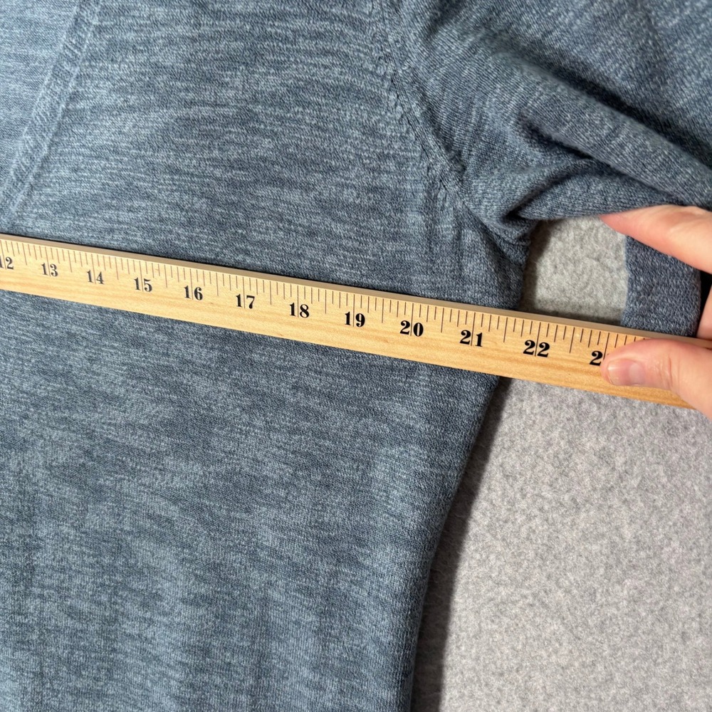 Croft Barrow Cardigan Sweater Large Blue Gray Button Thin Tunic Cotton Coastal - Picture 6 of 11